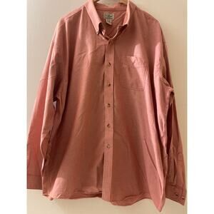 LL Bean Men's Size XXL Reg Button Down Shirt Long‎ Sleeve Cotton Dress Casual